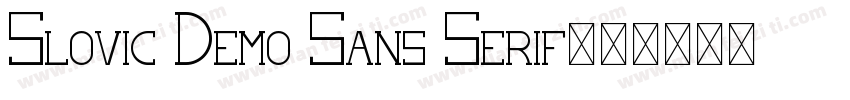 Slovic Demo Sans Serif字体转换